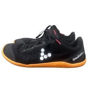 Vivo Barefoot Black Shoes with Orange Soles